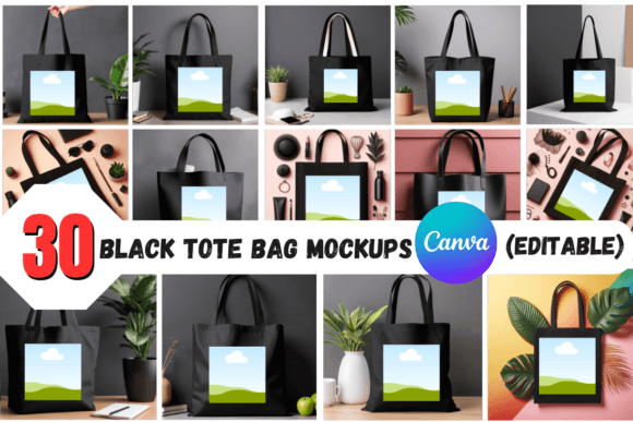 30 Black Tote Bag Mockups: Elevate Your Brand Visuals