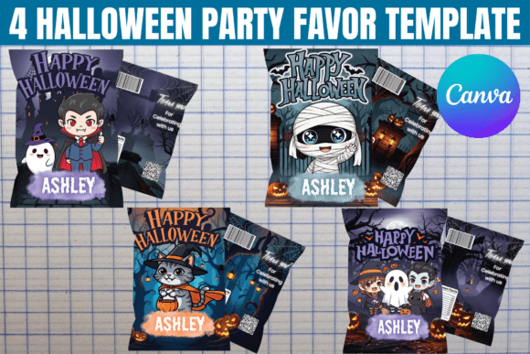 4 Halloween Party Favor Templates for Spooky DIY Fun
