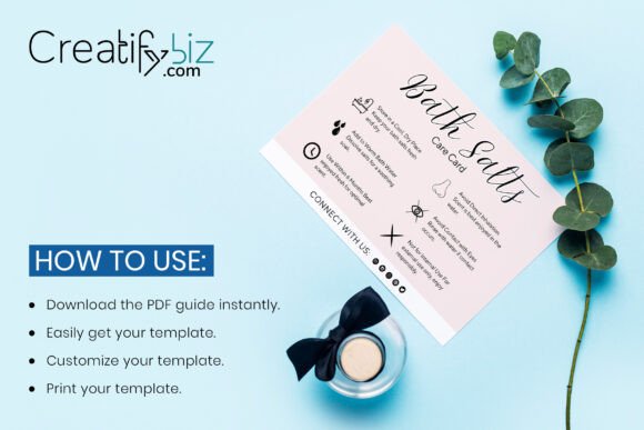 Bath Salts Care Card: Elevate Your Branding