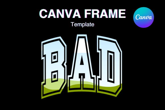 Bold Varsity Style: BAD Canva Frame Straight Varsity Sport