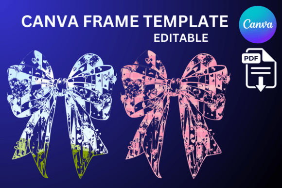 Bow Bun Canva Frame: Editable Ribbon Design Guide