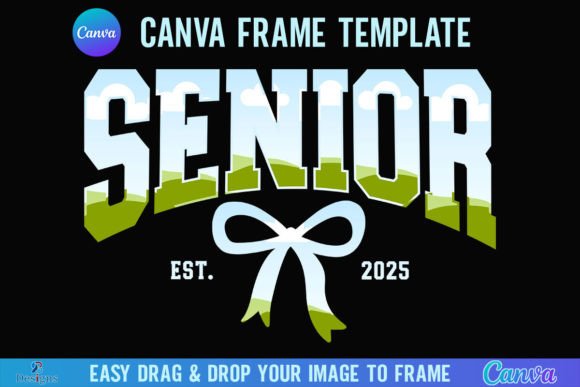Coquette Bow Senior 2025 Canva Frame: Your Template for Timeless Portraits