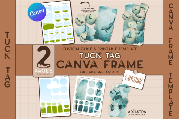 Creative Possibilities with Our Tuck Tag Canva Template Set