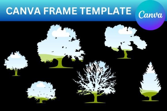 Effortless Nature Designs with Trees Canva Frame Template