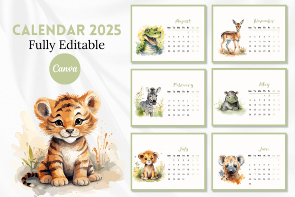 Organize Your Year: The Editable Calendar 2025 Canva Template