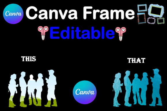 Peoples Chatting Canva Frame Template: Create Dynamic Visuals