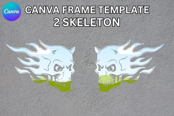 Skull Canva Frame Template: Edgy Visuals Made Easy