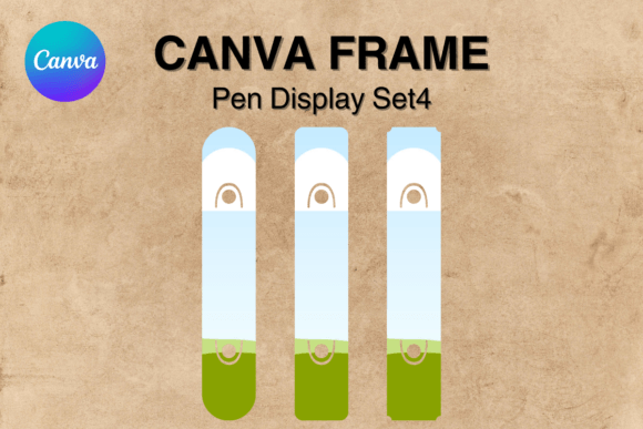 Streamline Your Product Packaging with Pen Display Card Canva Frame Template_4