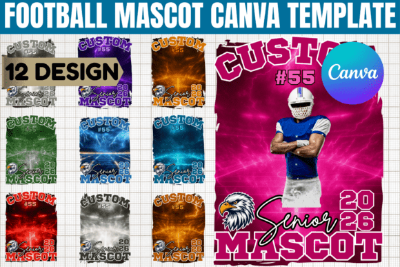 Unleash Your Team Spirit with Football Mascot Canva Templates