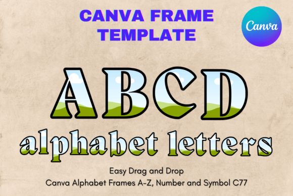 Unlock Creative Freedom with the Canva Letters Frame Alphabet Template_77
