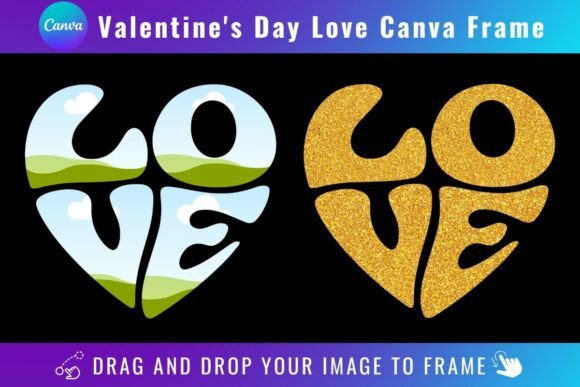 Valentine's Day Love Heart Canva Frame: Your Go-To Design Asset