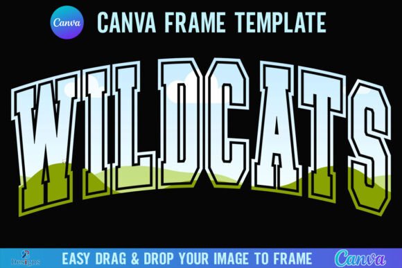 Wildcat Canva Frame Varsity Sport Mascot: A Dynamic Design Asset